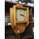 Pine Cased Wall Clock 16 inches tall