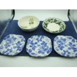 Poole Country Lane Dish , Spode Green Garland Dish and 3 Spode Blue Roses sandwich plates