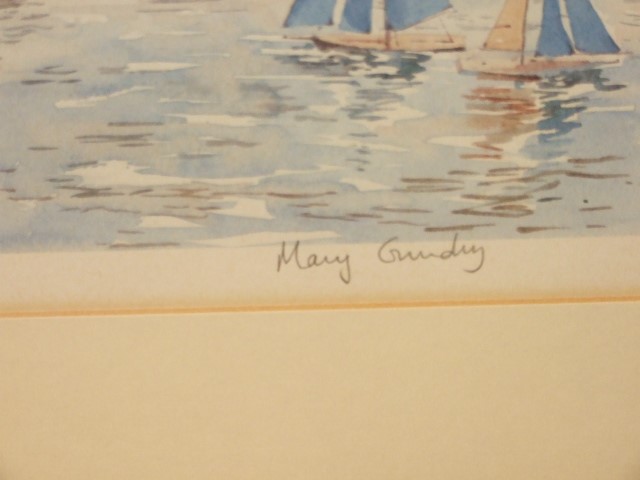 Mary Grundy limited edition signed print 118/250 Boating Pond 18 x 16 inches - Image 2 of 4