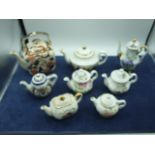 8 Collectors Teapots including Masons Mandalay 6 inches tall