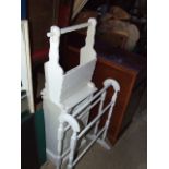 White Painted Bedside Cupboard , Towel Rail and Magazine Rack