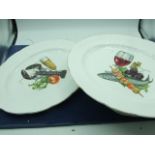2 Fish Platters / Servers and 12 plates 8 inches wide
