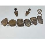 George Albert Agade and silver bracelet with matching earrings