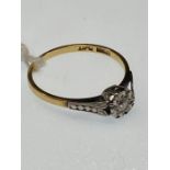 Platinum diamond ring 1.97grms