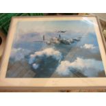 Lancaster Robert taylor signed print 18 x 13 1/2 inches and 3 other aircraft pictures