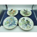4 Bird Picture Plates and 4 Flower Picture Plates with certificates