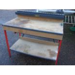 Workbench 4 ft wide 27 deep 36 tall excluding back