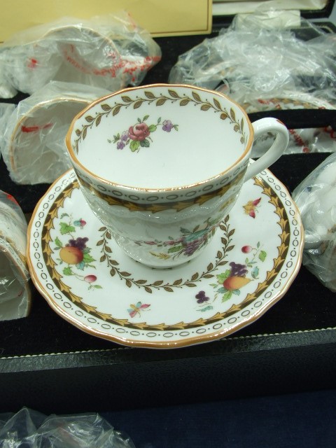 Spode Rockingham Cased Set of 6 Demitasse Cups & Saucers Bone China - Image 3 of 4