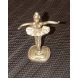 Small White Metal Ballerina