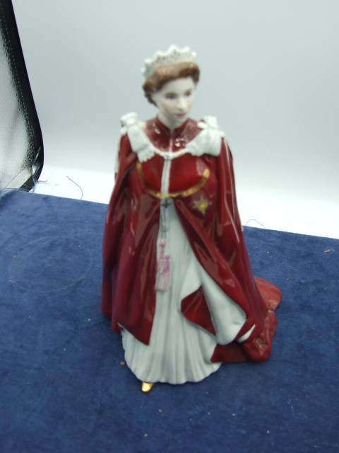 Royal Worcester The Queens 80th Birthday Figurine 9 inches tall