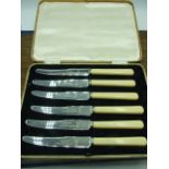Cased Fish Knives and Forks and Cased Butter Knives