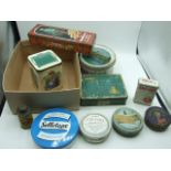 Box of Vintage Tins