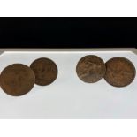 2 pairs halfpenny cufflinks