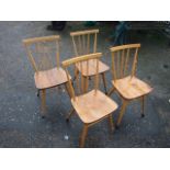 4 Ercol Stickback Chairs