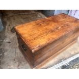Victorian Pine Blanket Box with candle box inside
