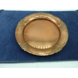 Art Nouveau Copper Tray 10 inches wide