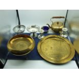 Assorted Plateware and Brassware
