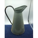 Large Grey Enamel Jug approx 16 inches tall