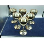 6 Jonelle Silver Plated Goblets 17 cm tall