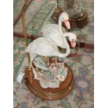 Capodimonte Flamingo Table Lamp 27 inches tall overall height ( no damage )