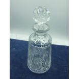 Heavy Lead Crystal Decanter 12 inches tall including stopper
