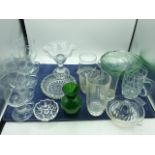 Assorted Pressed and Cut Glass