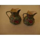 2 Copeland Spode 'Kings pattern' graduated jugs tallest 13cm approx. and smaller 11cm approx.
