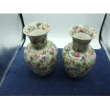 Pair of Burslem Vases 9 inches tall ( no damage )