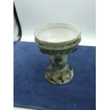 Adam Dworski Wye Pottery Wales Chalice Goblet 16 cm tall ( no damage )