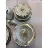 A quantity of Noritake Ireland Roundelay 3065 Colorful Floral Spray china to inlcude: 7 dinner