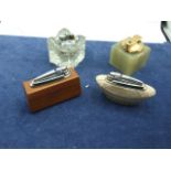 2 Ronson Table Lighters and 2 others