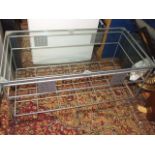 Modern Metal Framed Coffee Table 93 x 48 cm 45 tall