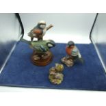 2 Capodimonte Bird Figurines