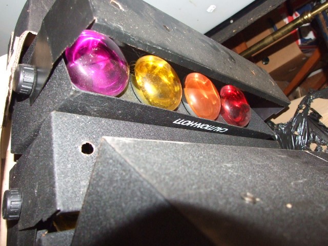 Disco Equipment Speakers , 5 sound to light converter units, 3 reels of cable etc ( whats in the - Image 4 of 13