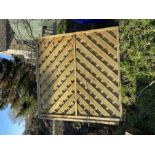 3 wooden fencing panels (unused) 6ft x 6ft dry stored