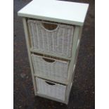 3 Draw Storage Unit 13 1/2 inches wide 31 1/2 tall