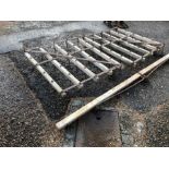 Pair of Vintage Wooden Harrows & Bar. Each Harrow approximately 46 x 54 inches