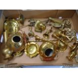 Box of brass items