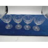 4 x Edwardian glasses