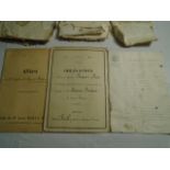 box of French manuscripts from 1800's