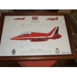 The Red Arrows 1999 signed print 17 x 11 inches