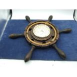 Ships Wheel Barometer approx 16 inches