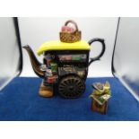 Ringtons Teapot with small tea leaf/ sugar pot