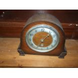 Oak Cased Bentima Mantle Clock with key and pendulum