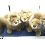 3 RSPCA Gosh Lions 11 inches tall
