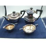 4 Piece Plated Tea Set