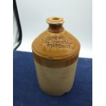 Salt Glazed Flagon Nelson Foster Wisbeach ( wisbech ) 10 1/2 inches tall ( damage to neck )