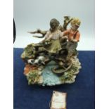 Capodimonte Boy and Girl Figurine