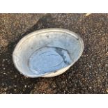 Oval Tin Bath 27 inches long