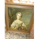 Framed Print of Lady 17 x 21 inches